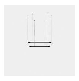 LedsC4 - Luminaria colgante rectangular Geometric Mini 1600x1000mm LED 255 blanco cálido 3000K DALI-2 oro 16489lm