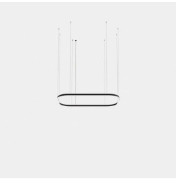 LedsC4 - Luminaria colgante rectangular Geometric Mini 1600x1000mm LED 255 blanco cálido 3000K ON-OFF blanco 16489lm