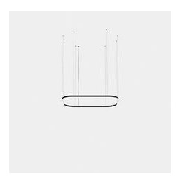 LedsC4 - Luminaria colgante rectangular Geometric Mini 1600x1000mm LED 255 blanco cálido 3000K ON-OFF blanco 16489lm