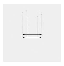LedsC4 - Luminaria colgante rectangular Geometric Mini 1600x1000mm LED 255 blanco cálido 3000K DALI-2 negro 16489lm