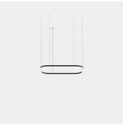 LedsC4 - Luminaria colgante rectangular Geometric Mini 1600x1000mm LED 255 blanco cálido 2700K ON-OFF blanco 15170lm