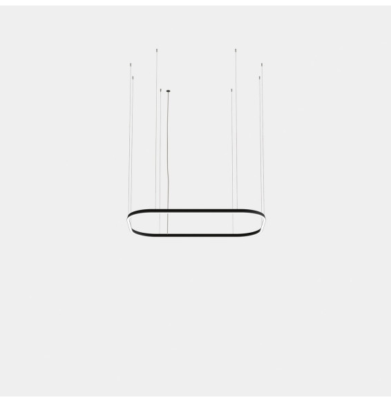 LedsC4 - Luminaria colgante rectangular Geometric Mini 1600x1000mm LED 255 blanco cálido 2700K ON-OFF oro 15170lm