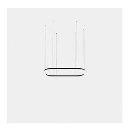 LedsC4 - Luminaria colgante rectangular Geometric Mini 1600x1000mm LED 255 blanco cálido 2700K 0-10V negro 15170lm