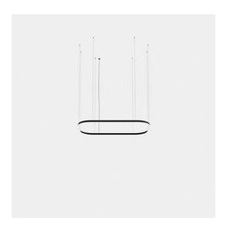 LedsC4 - Luminaria colgante rectangular Geometric Mini 1600x1000mm LED 255 blanco cálido 2700K DALI-2 negro 15170lm