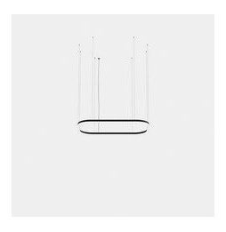 LedsC4 - Luminaria colgante rectangular Geometric Mini 1600x1000mm LED 255 blanco cálido 2700K ON-OFF negro 15170lm