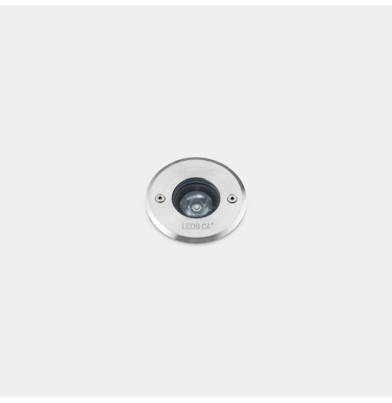 LedsC4 - Empotrable de suelo IP65-IP67 Gea Power LED Pro diámetro 85mm Efficiency LED 4.2 blanco cálido 3000K ON-OFF acero inoxi