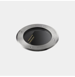 LedsC4 - Empotrable de suelo IP65-IP67 Gea pared 185mm LED 18.5 blanco cálido 3000K DALI-2 acero inoxidable AISI 316 618lm