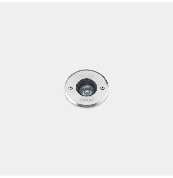 LedsC4 - Empotrable de suelo IP65-IP67 Gea Power LED Pro diámetro 85mm Efficiency LED 4.2 blanco cálido 3000K ON-OFF acero inoxi