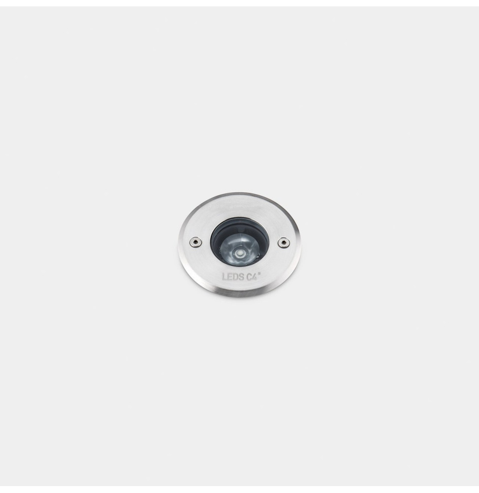 LedsC4 - Empotrable de suelo IP65-IP67 Gea Power LED Pro diámetro 85mm Efficiency LED 4.2 blanco cálido 2700K ON-OFF acero inoxi