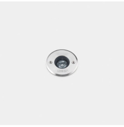 LedsC4 - Empotrable de suelo IP65-IP67 Gea Power LED Pro diámetro 85mm Efficiency LED 4.2 blanco cálido 2700K ON-OFF acero inoxi