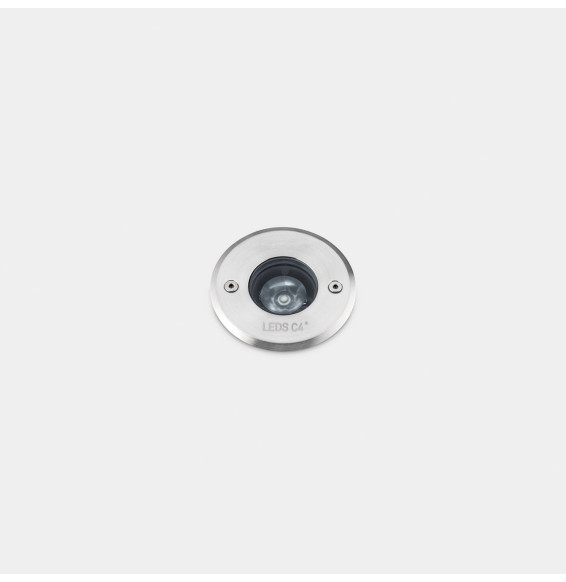 LedsC4 - Empotrable de suelo IP65-IP67 Gea Power LED Pro diámetro 85mm Efficiency LED 4.2 blanco cálido 3000K ON-OFF acero inoxi