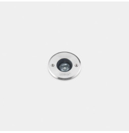 LedsC4 - Empotrable de suelo IP65-IP67 Gea Power LED Pro diámetro 85mm Efficiency LED 4.2 blanco cálido 2700K ON-OFF acero inoxi