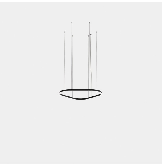 LedsC4 - Luminaria colgante triangular Geometric Mini 1000mm LED 64 blanco cálido 3000K 0-10V blanco 4089lm