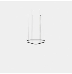 LedsC4 - Luminaria colgante triangular Geometric Mini 1000mm LED 64 blanco cálido 3000K 0-10V oro 4089lm