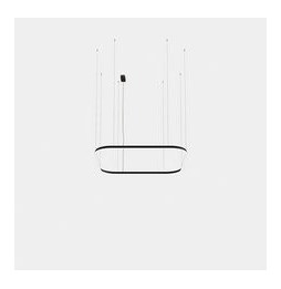 LedsC4 - Luminaria colgante cuadrada Geometric superficie 1600x1600mm LED 121 blanco neutro 4000K 0-10V negro 8399lm