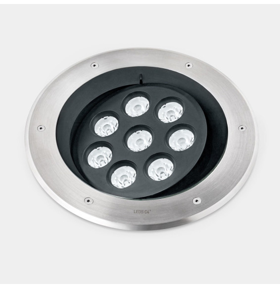 LedsC4 - Empotrable de suelo IP66-IP67 Gea Power LED Pro diámetro 300mm Efficiency LED 18 blanco neutro 4000K DALI-2/PUSH acero 