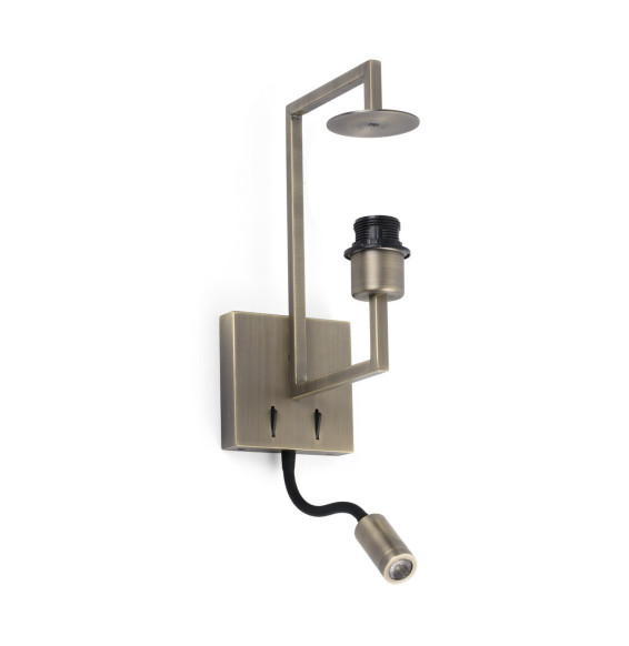 FARO - Aplique lector FRAME E27 LED 3W oro viejo
