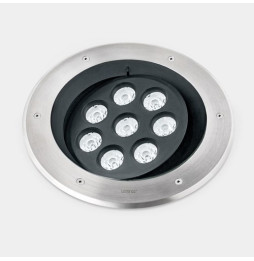 LedsC4 - Empotrable de suelo IP66-IP67 Gea Power LED Pro diámetro 300mm Efficiency LED 18 blanco cálido 2700K DALI-2/PUSH acero 