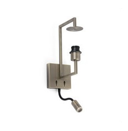 FARO - Aplique lector FRAME E27 LED 3W oro viejo
