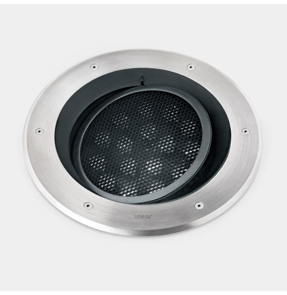 LedsC4 - Empotrable de suelo IP66-IP67 Gea Power LED Pro diámetro 300mm Comfort LED 35.4 blanco cálido 3000K DALI-2/PUSH acero i
