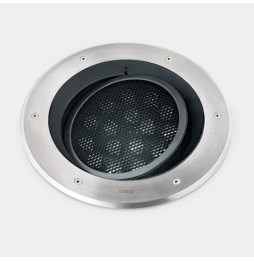 LedsC4 - Empotrable de suelo IP66-IP67 Gea Power LED Pro diámetro 300mm Comfort LED 35.4 blanco cálido 3000K DALI-2/PUSH acero i