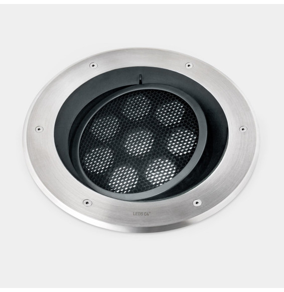 LedsC4 - Empotrable de suelo IP66-IP67 Gea Power LED Pro diámetro 300mm Comfort LED 18 blanco neutro 4000K ON-OFF acero inoxidab