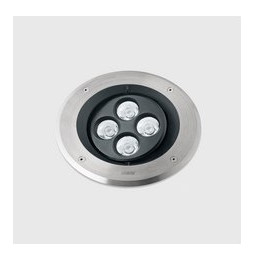 LedsC4 - Empotrable de suelo IP66-IP67 Gea Power LED Pro diámetro 220mm Efficiency LED 10.1 blanco cálido 2700K DALI-2 acero ino
