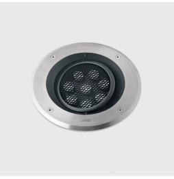 LedsC4 - Empotrable de suelo IP66-IP67 Gea Power LED Pro diámetro 220mm Comfort LED 18 blanco neutro 4000K ON-OFF acero inoxidab
