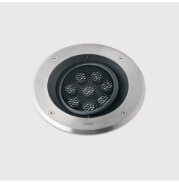 LedsC4 - Empotrable de suelo IP66-IP67 Gea Power LED Pro diámetro 220mm Comfort LED 18 blanco neutro 4000K ON-OFF acero inoxidab
