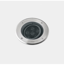 LedsC4 - Empotrable de suelo IP66-IP67 Gea Power LED Pro diámetro 185mm Comfort LED 14.2 blanco neutro 4000K ON-OFF acero inoxid