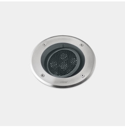 LedsC4 - Empotrable de suelo IP66-IP67 Gea Power LED Pro diámetro 185mm Comfort LED 14.2 blanco cálido 3000K ON-OFF acero inoxid