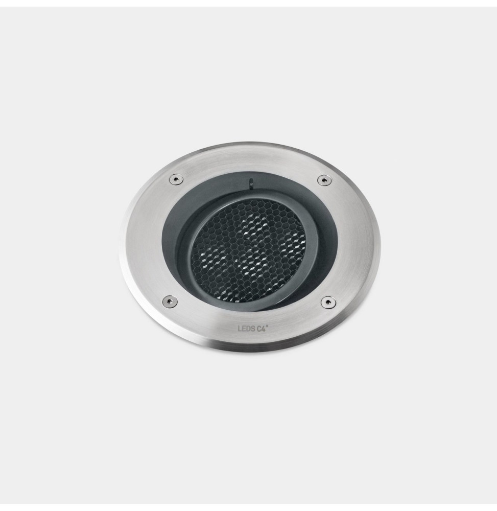 LedsC4 - Empotrable de suelo IP66-IP67 Gea Power LED Pro diámetro 185mm Comfort LED 14.2 blanco cálido 3000K ON-OFF acero inoxid