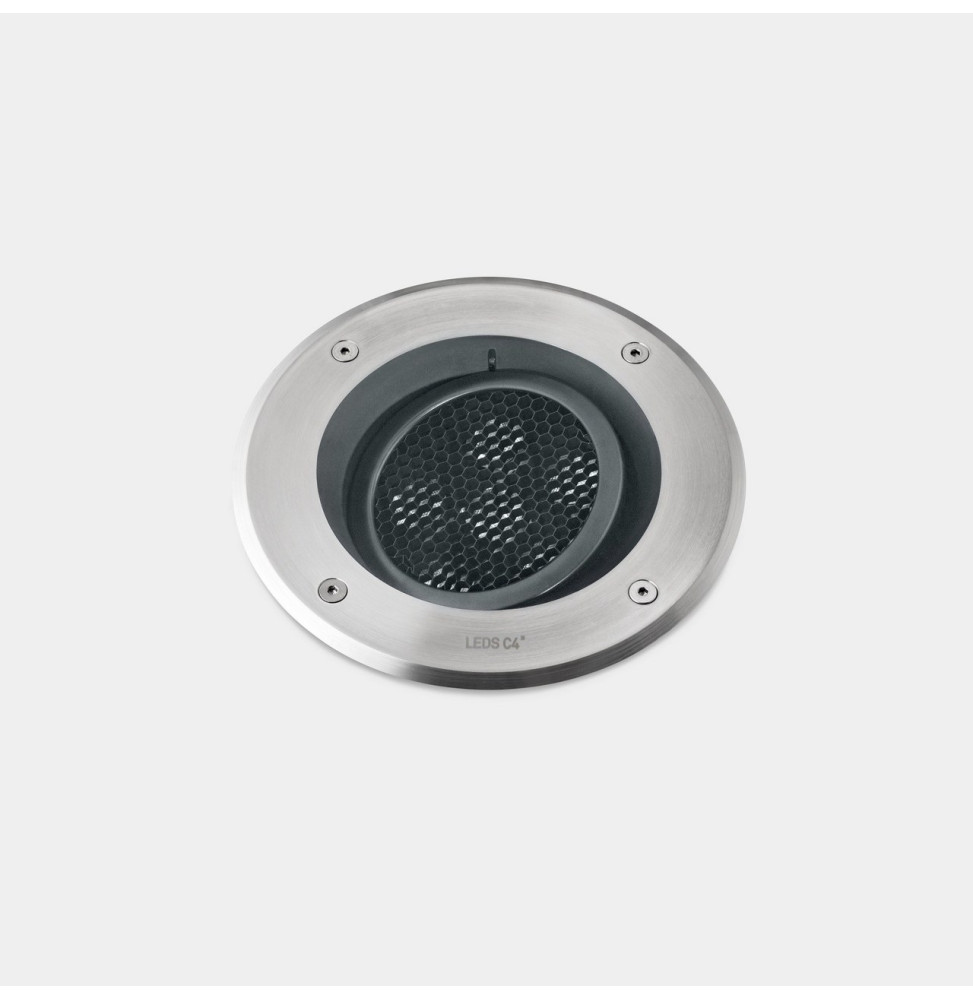 LedsC4 - Empotrable de suelo IP66-IP67 Gea Power LED Pro diámetro 185mm Comfort LED 14.2 blanco cálido 3000K DALI-2 acero inoxid
