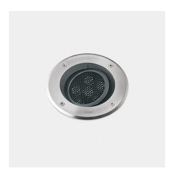 LedsC4 - Empotrable de suelo IP66-IP67 Gea Power LED Pro diámetro 185mm Comfort LED 14.2 blanco cálido 2700K ON-OFF acero inoxid