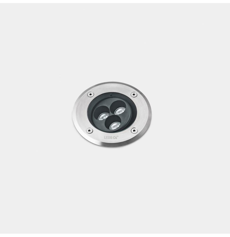 LedsC4 - Empotrable de suelo IP66-IP67 Gea Power LED Pro diámetro 125mm Efficiency LED 7 blanco cálido 3000K ON-OFF acero inoxid