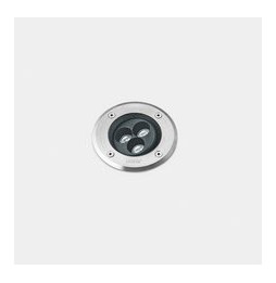 LedsC4 - Empotrable de suelo IP66-IP67 Gea Power LED Pro diámetro 125mm Efficiency LED 7 blanco cálido 3000K ON-OFF acero inoxid