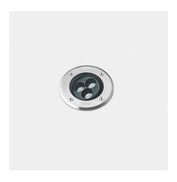 LedsC4 - Empotrable de suelo IP66-IP67 Gea Power LED Pro diámetro 125mm Efficiency LED 6 blanco cálido 3000K DALI-2 acero inoxid