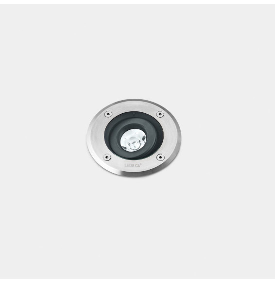 LedsC4 - Empotrable de suelo IP66-IP67 Gea Power LED Pro diámetro 125mm Efficiency LED 2.5 blanco neutro 4000K ON-OFF acero inox