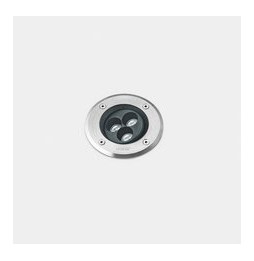LedsC4 - Empotrable de suelo IP66-IP67 Gea Power LED Pro diámetro 125mm Efficiency LED 6 blanco cálido 2700K DALI-2 acero inoxid