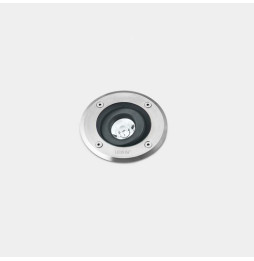 LedsC4 - Empotrable de suelo IP66-IP67 Gea Power LED Pro diámetro 125mm Efficiency LED 2.5 blanco cálido 3000K ON-OFF acero inox