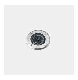 LedsC4 - Empotrable de suelo IP66-IP67 Gea Power LED Pro diámetro 125mm Comfort LED 7 blanco cálido 3000K ON-OFF acero inoxidabl