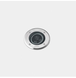LedsC4 - Empotrable de suelo IP66-IP67 Gea Power LED Pro diámetro 125mm Comfort LED 7 blanco cálido 3000K ON-OFF acero inoxidabl