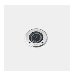 LedsC4 - Empotrable de suelo IP66-IP67 Gea Power LED Pro diámetro 125mm Comfort LED 7 blanco cálido 2700K ON-OFF acero inoxidabl