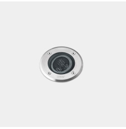 LedsC4 - Empotrable de suelo IP66-IP67 Gea Power LED Pro diámetro 125mm Comfort LED 7 blanco cálido 2700K ON-OFF acero inoxidabl