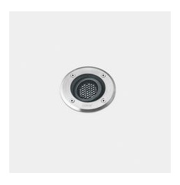 LedsC4 - Empotrable de suelo IP66-IP67 Gea Power LED Pro diámetro 125mm Comfort LED 2.5 blanco cálido 3000K ON-OFF acero inoxida