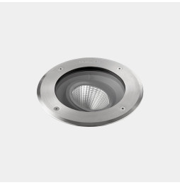 LedsC4 - Empotrable de suelo IP65-IP67 Gea Cob 223mm LED 26.7 blanco neutro 4000K DALI-2 acero inoxidable AISI 316 2423lm