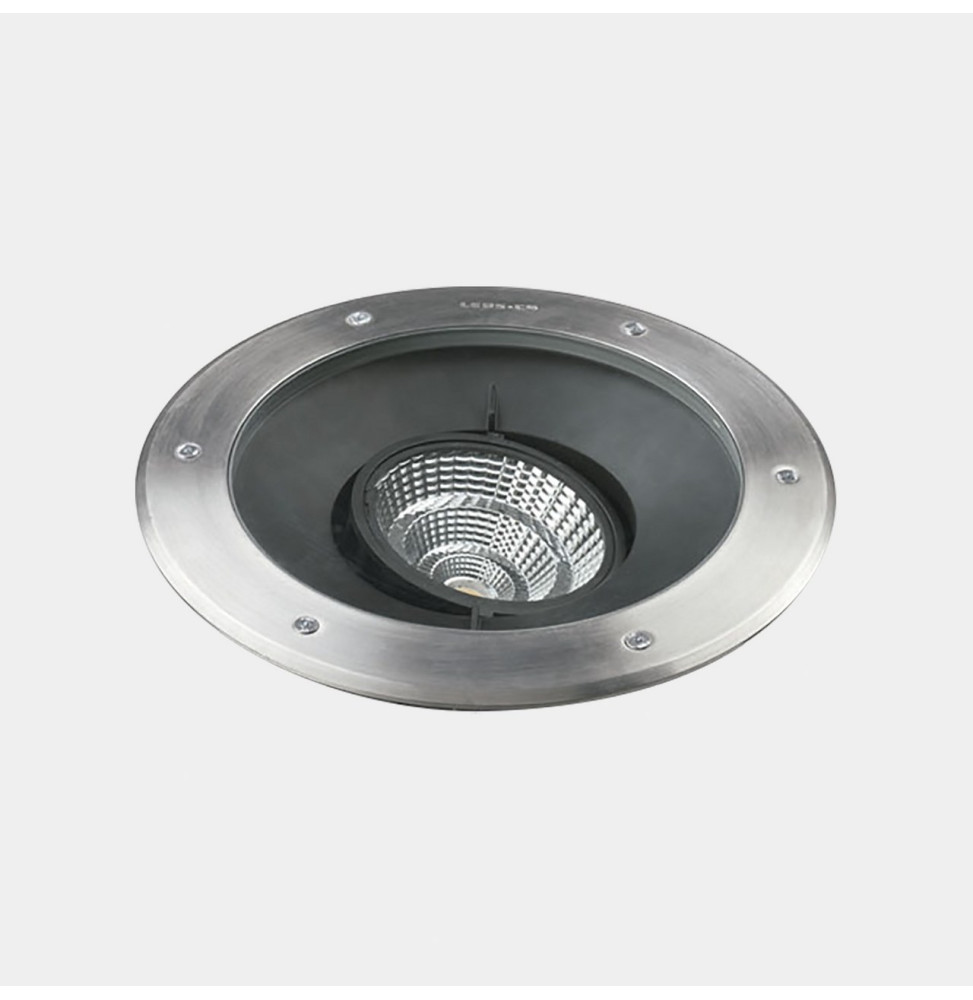 LedsC4 - Empotrable de suelo IP65-IP67 Gea Cob 300mm LED 35 blanco cálido 3000K DALI-2 acero inoxidable AISI 316 3681lm