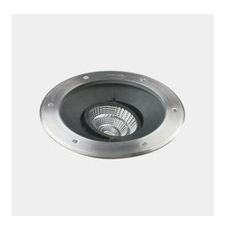 LedsC4 - Empotrable de suelo IP65-IP67 Gea Cob 300mm LED 35 blanco cálido 3000K DALI-2 acero inoxidable AISI 316 3681lm