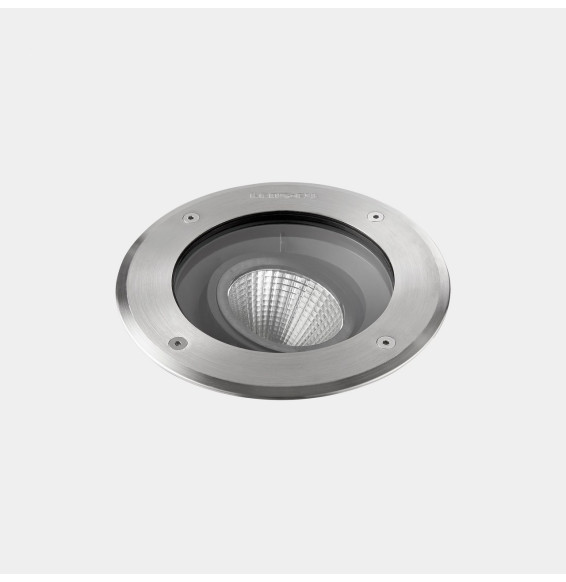LedsC4 - Empotrable de suelo IP65-IP67 Gea Cob 223mm LED 26.7 blanco cálido 3000K DALI-2 acero inoxidable AISI 316 2262lm