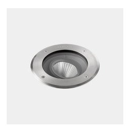 LedsC4 - Empotrable de suelo IP65-IP67 Gea Cob 223mm LED 26.7 blanco cálido 3000K DALI-2 acero inoxidable AISI 316 2262lm